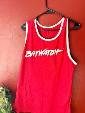 Vintage Baywatch Malibu Beach Patrol Ringer Tank Top - Size M